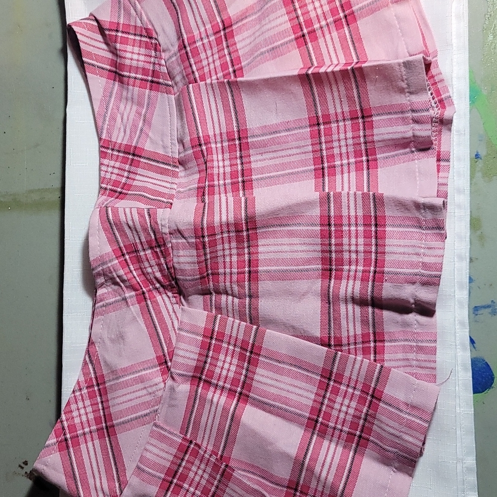 Pink Plad Mini Skirt